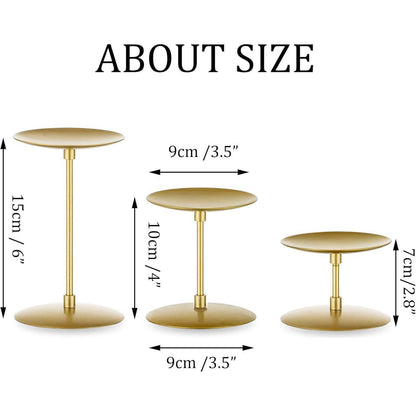 Metall Kerzenständer Gold 6er Set für Stumpenkerzen Vintage