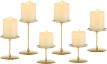 Kerzenteller Set für Stumpenkerzen Vintage Modern Gold