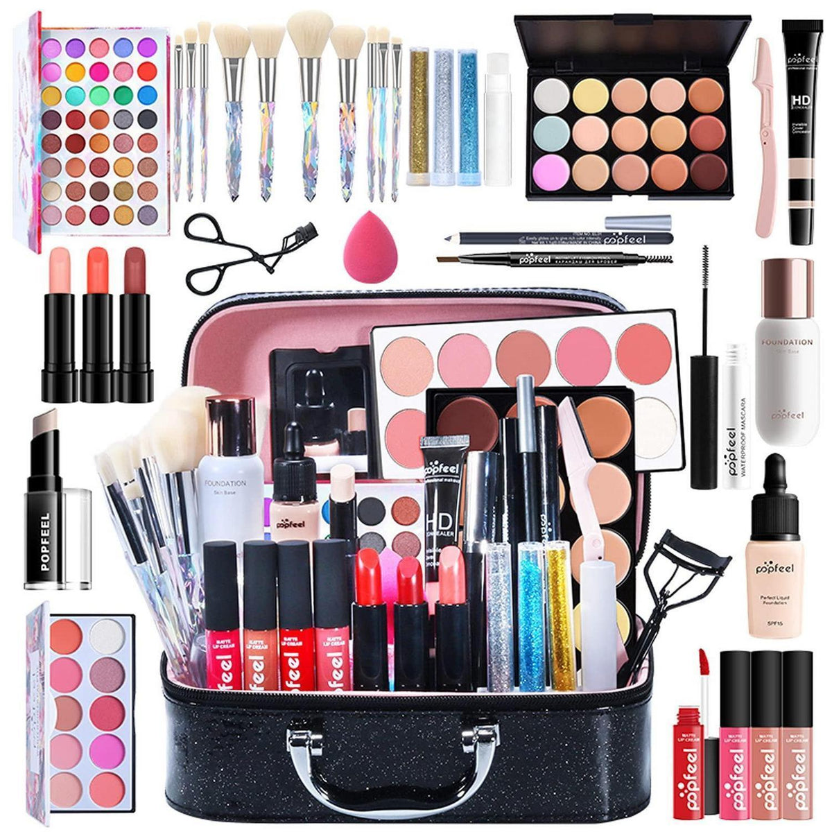 Professionelles Make-up Set mit Schminkkoffer – Kosmetik Geschenkset