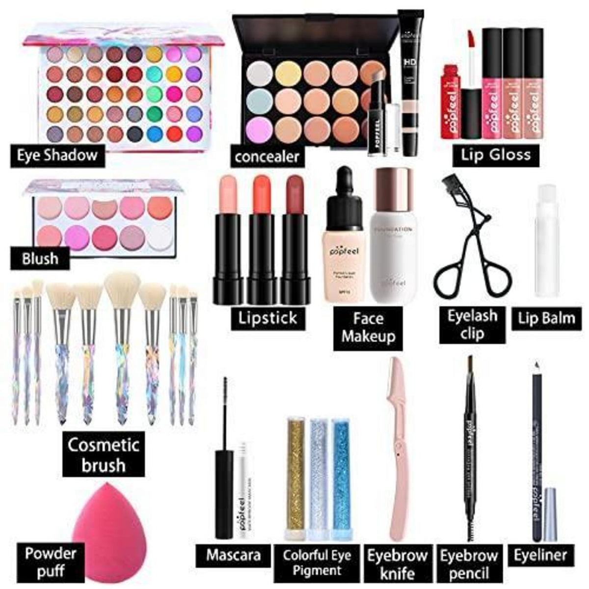 Professionelles Make-up Set mit Schminkkoffer – Kosmetik Geschenkset