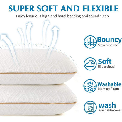 Memory Foam Nackenkissen mit abnehmbarem Bezug