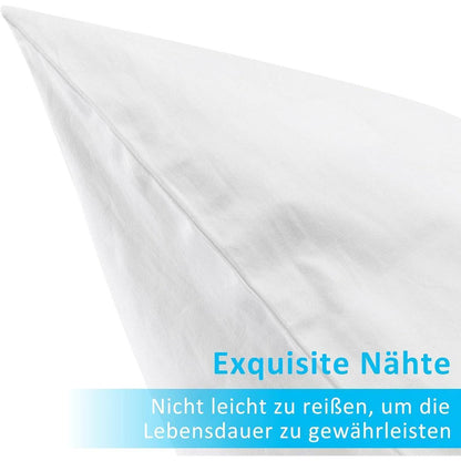 Kissenbezug 2er Set 100% Baumwolle Weiß 40x80cm