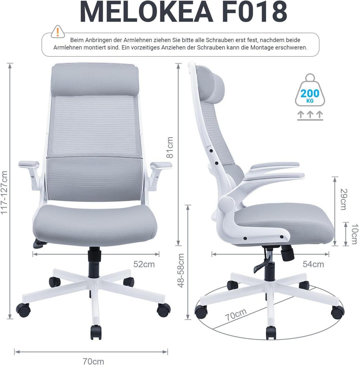 Ergonomischer Bürostuhl mit verstellbarer Kopfstütze und Wippfunktion