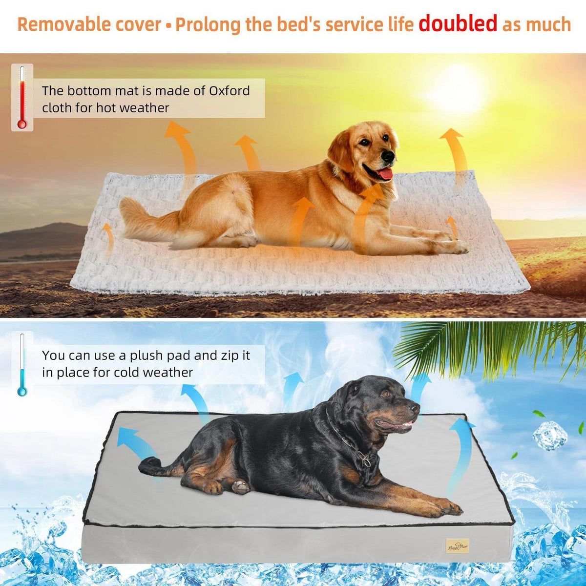 Orthopädisches Hundebett XL – Wasserdicht & Bequem