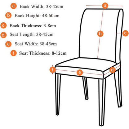 Esszimmer Stuhlhussen 4er Set – Abnehmbar & Elastisch Orange