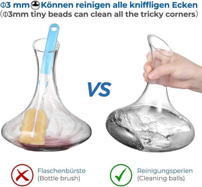 Edelstahl Reinigungsperlen mit Silikonbeutel für Flaschenreinigung