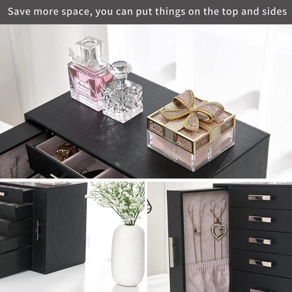 Schmuckkasten Organizer mit 7 Schubladen und Trennwänden