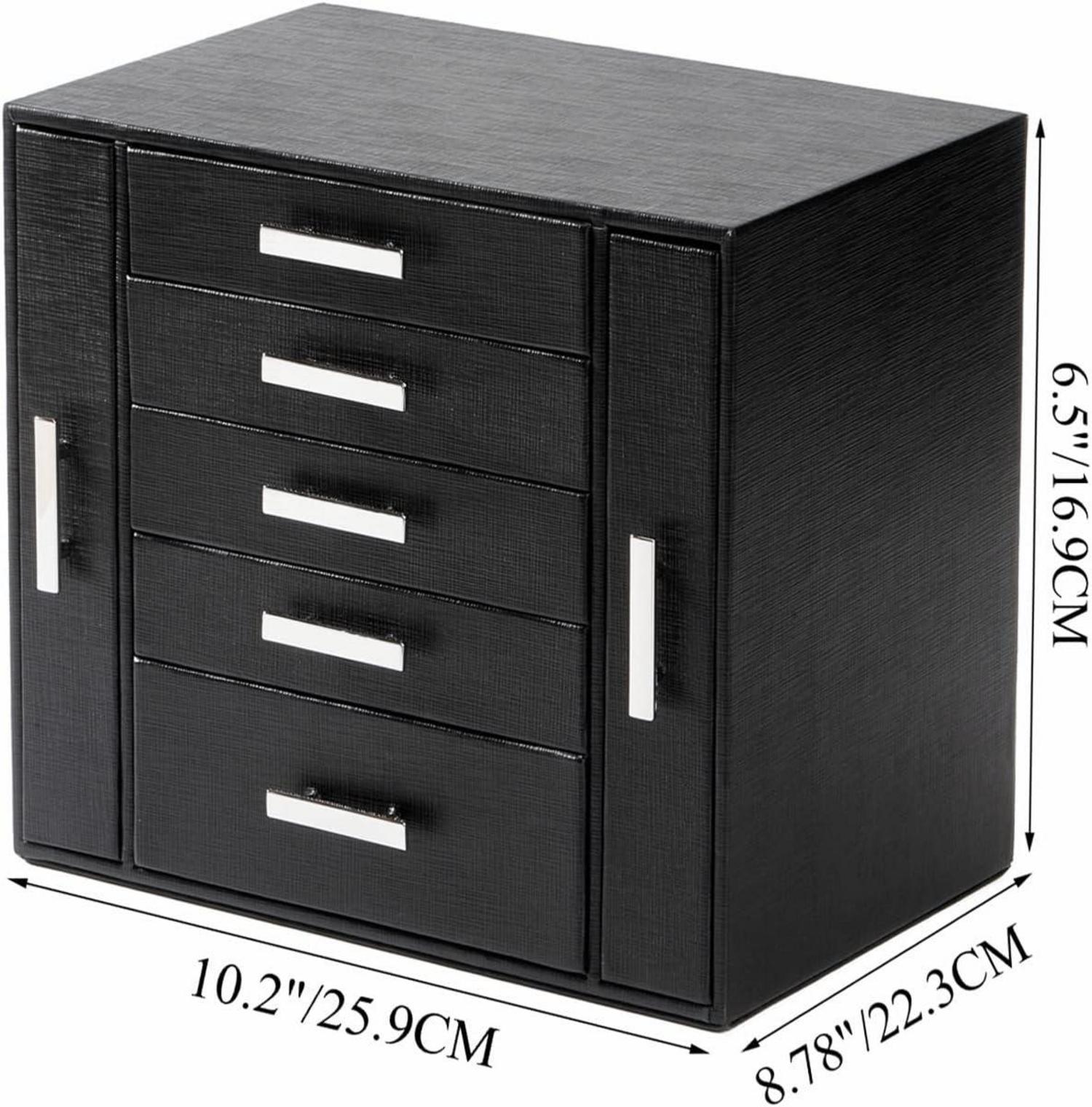 Schmuckkästchen für Frauen mit 7 Schubladen und Trennwänden