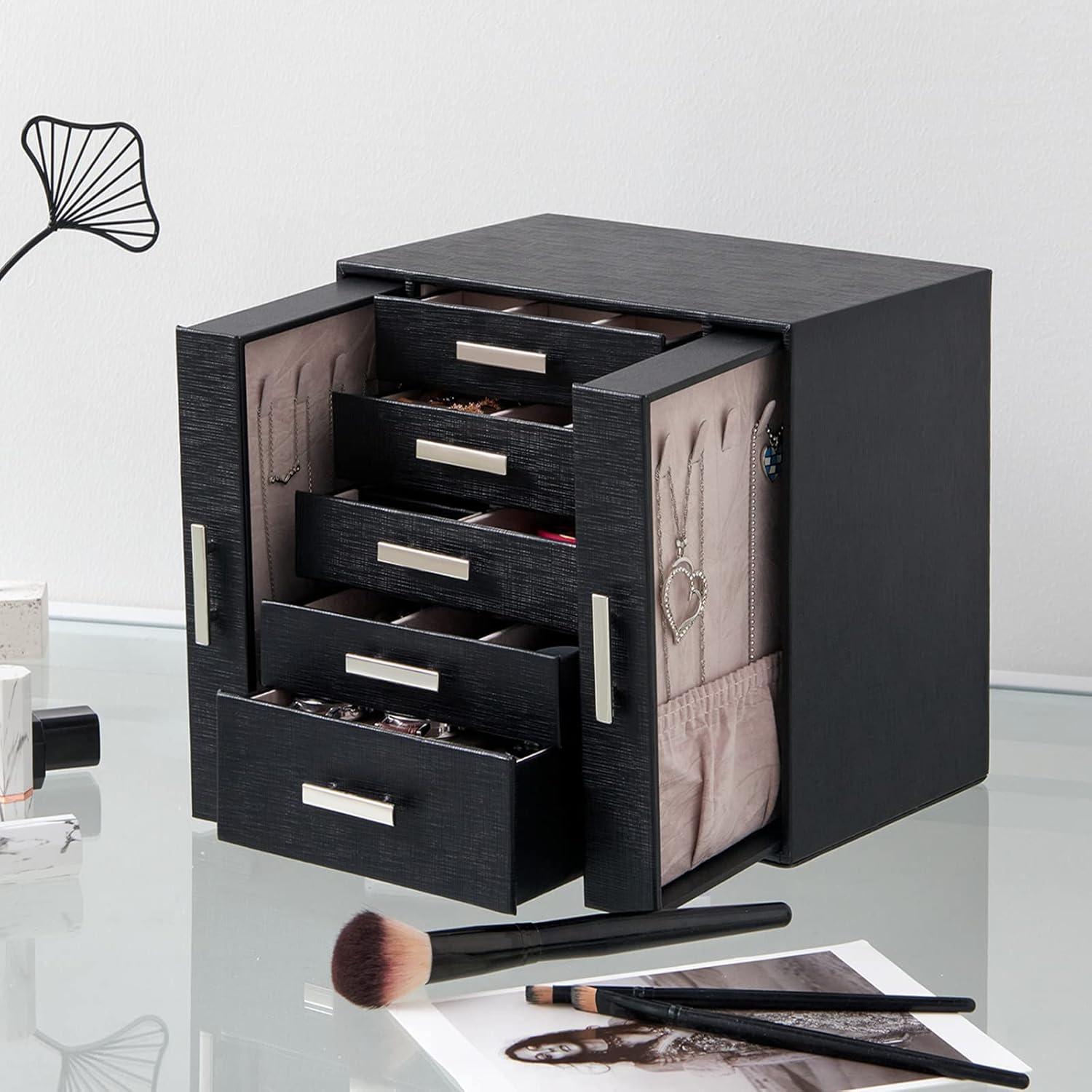 Schmuckkästchen Organizer mit 7 Schubladen für Frauen - Aufbewahrung für