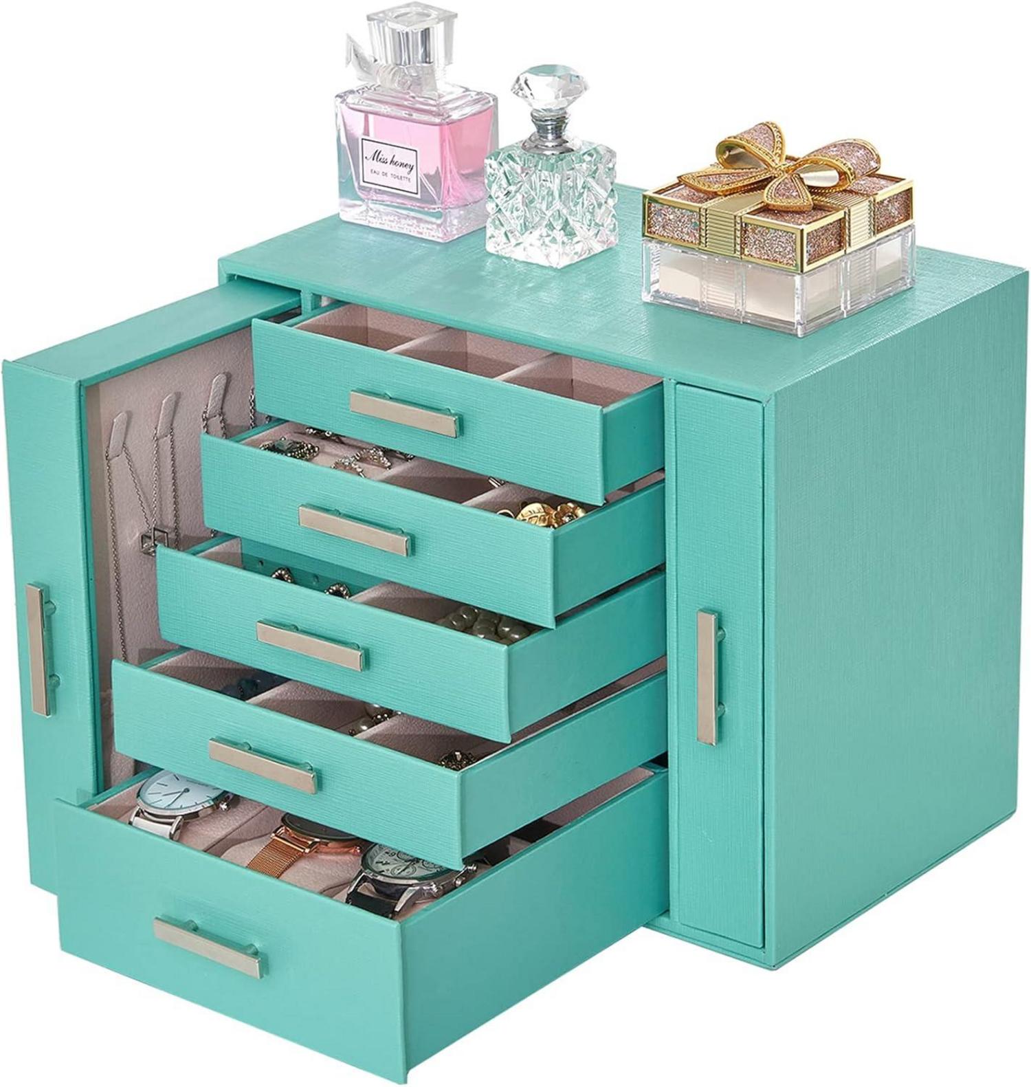 Schmuckschatulle mit Schubladen und Ringablage