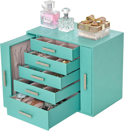 Schmuckschatulle mit Schubladen und Ringablage