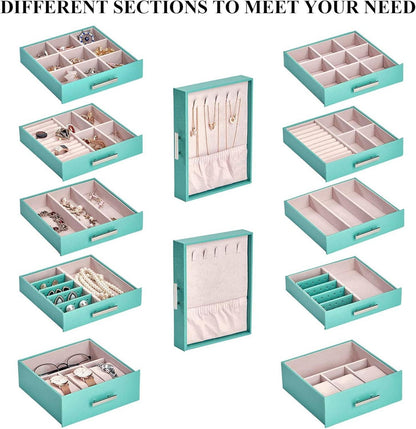 Schmuckschatulle mit Schubladen und Ringablage