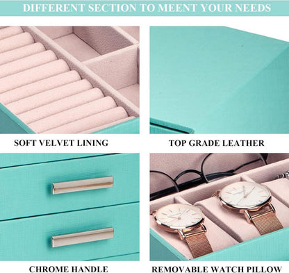 ANWBROAD Schmuckschatulle Organizer für Frauen und Mädchen