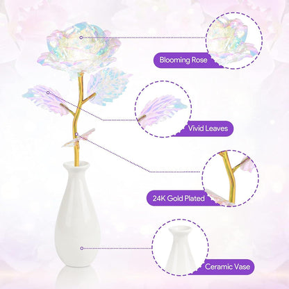 24K Goldene Ewige Rose Geschenk für Frauen Mutter Freundin