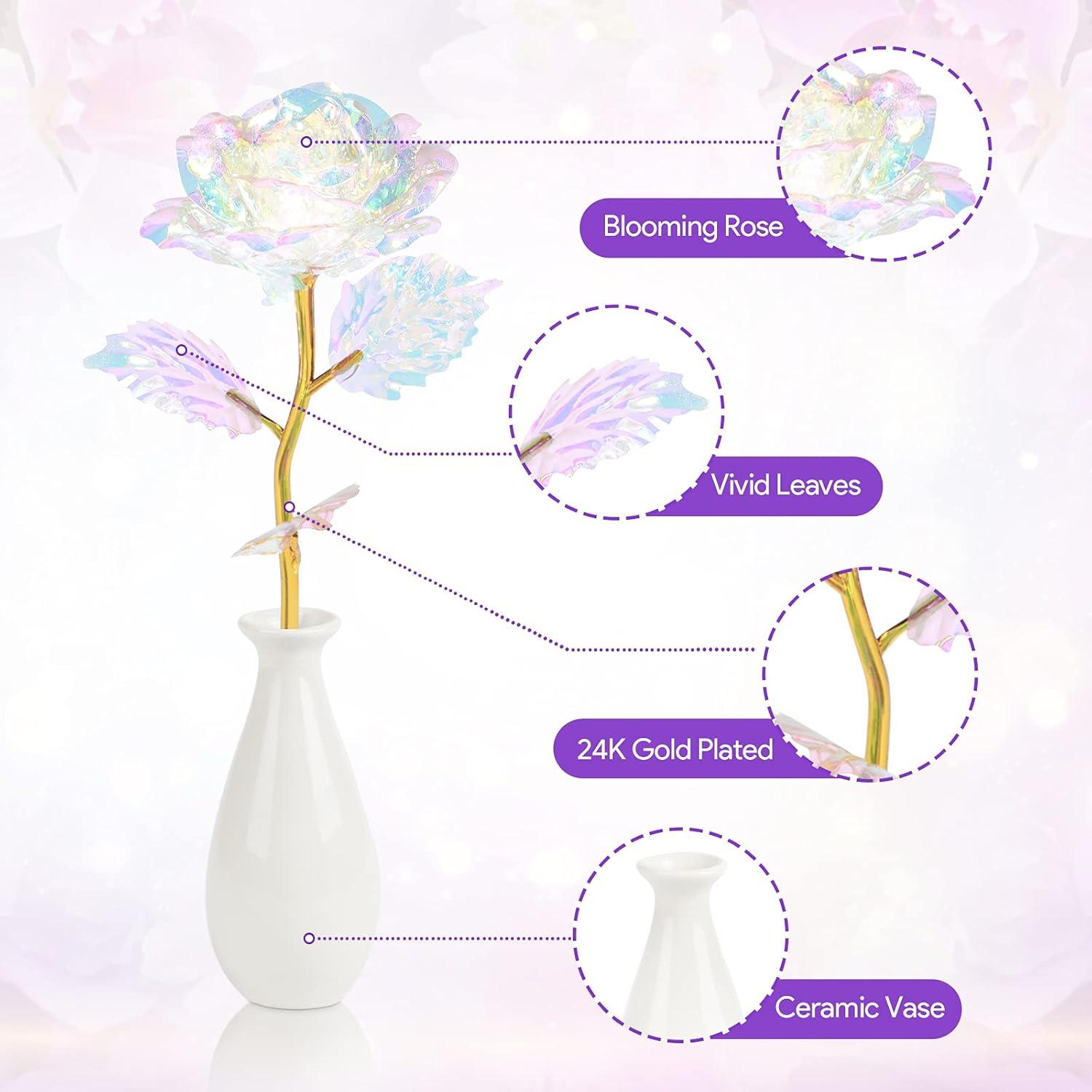 24K Goldene Ewige Rose Geschenk für Frauen Mutter Freundin