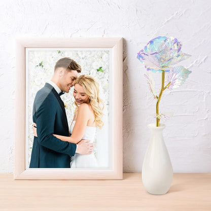 24K Goldene Ewige Rose in Geschenkbox mit Vase - Für Frauen Mutter