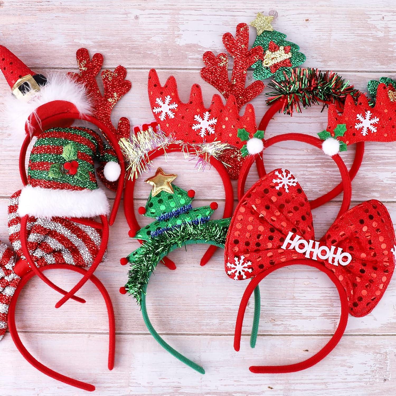 Rentier Geweih Haarreif Weihnachten Ohren Haarband Kopfschmuck