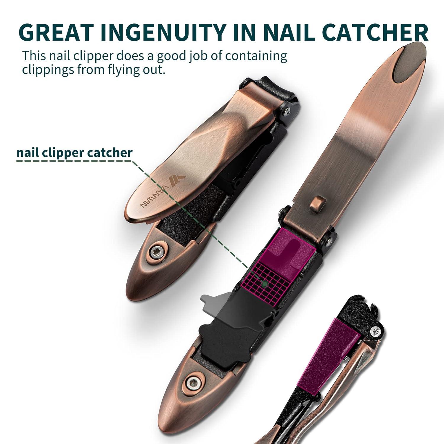Nagelknipser mit Auffangbehälter und Glasnagelfeile