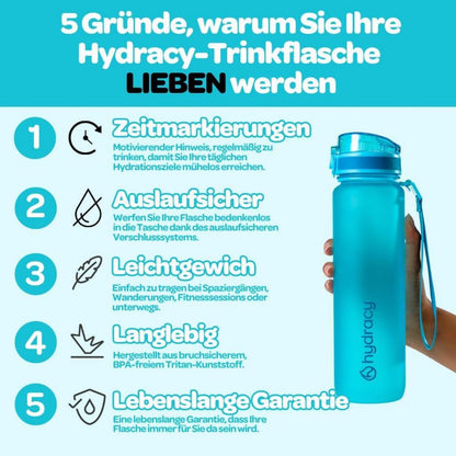 Hydracy Trinkflasche mit Fruchteinsatz 1L BPA-frei Outdoor