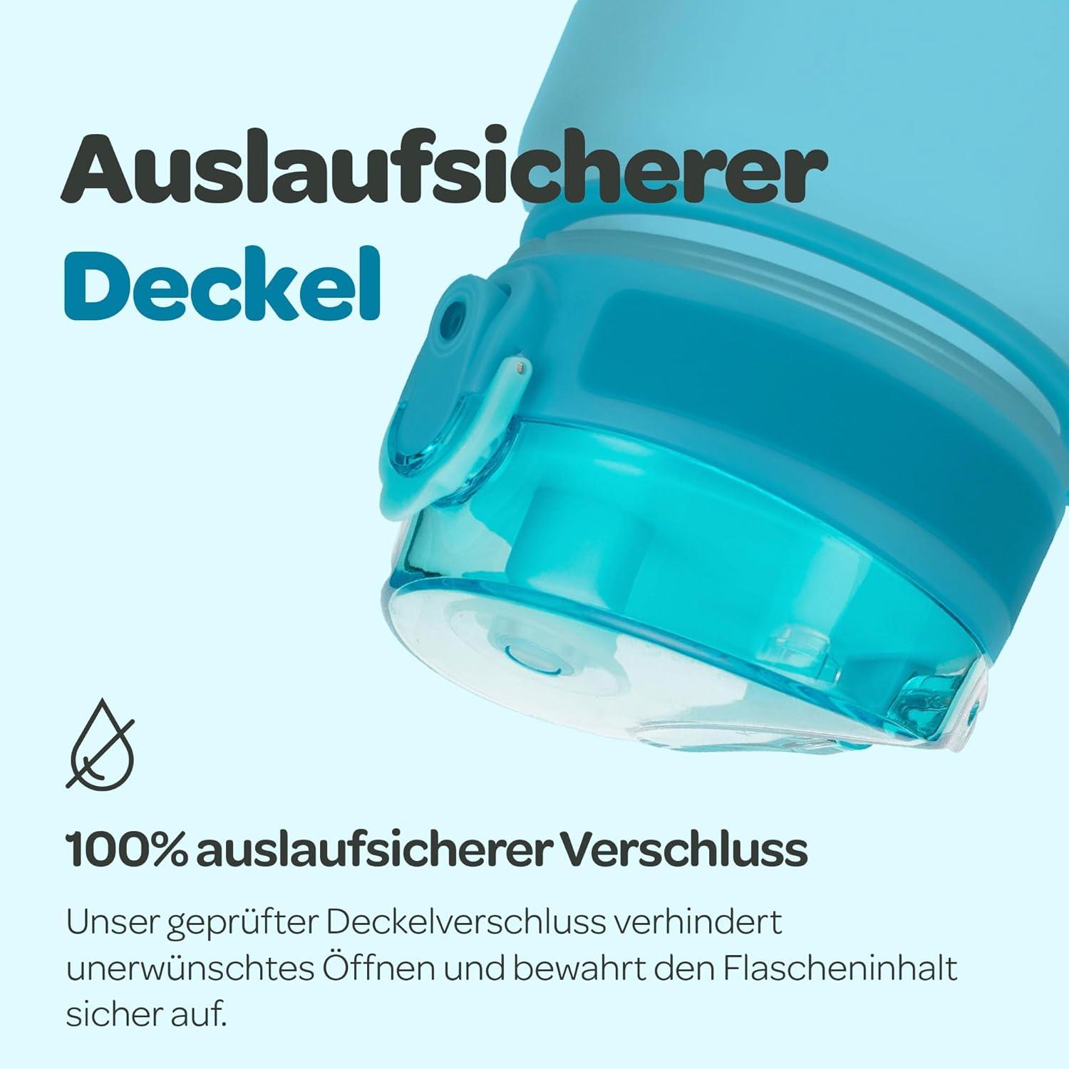 Hydracy Trinkflasche mit Fruchteinsatz 1L BPA-frei Auslaufsicher