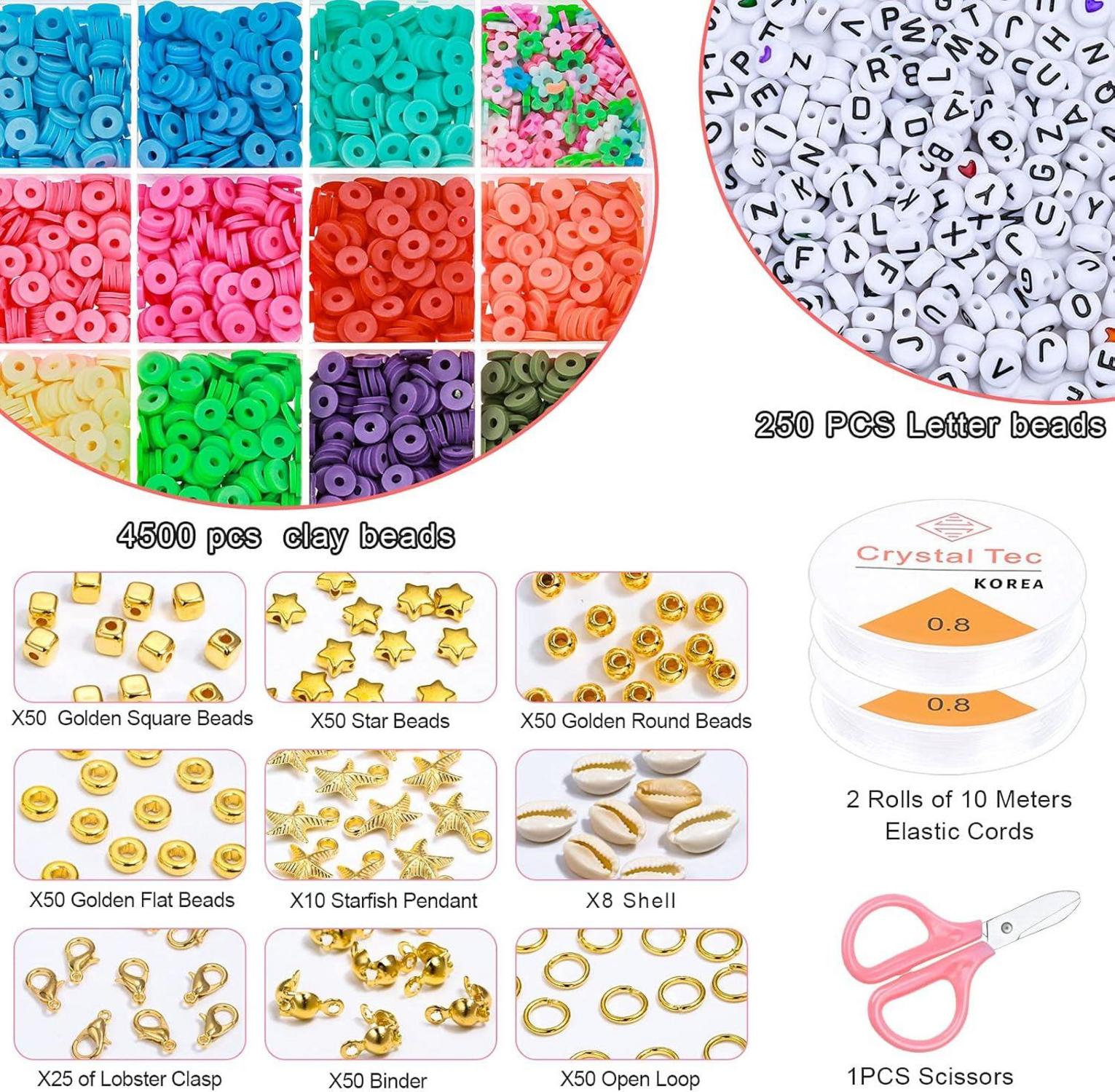 Selizo Polymer Clay Perlen Set DIY Schmuck Armbänder
