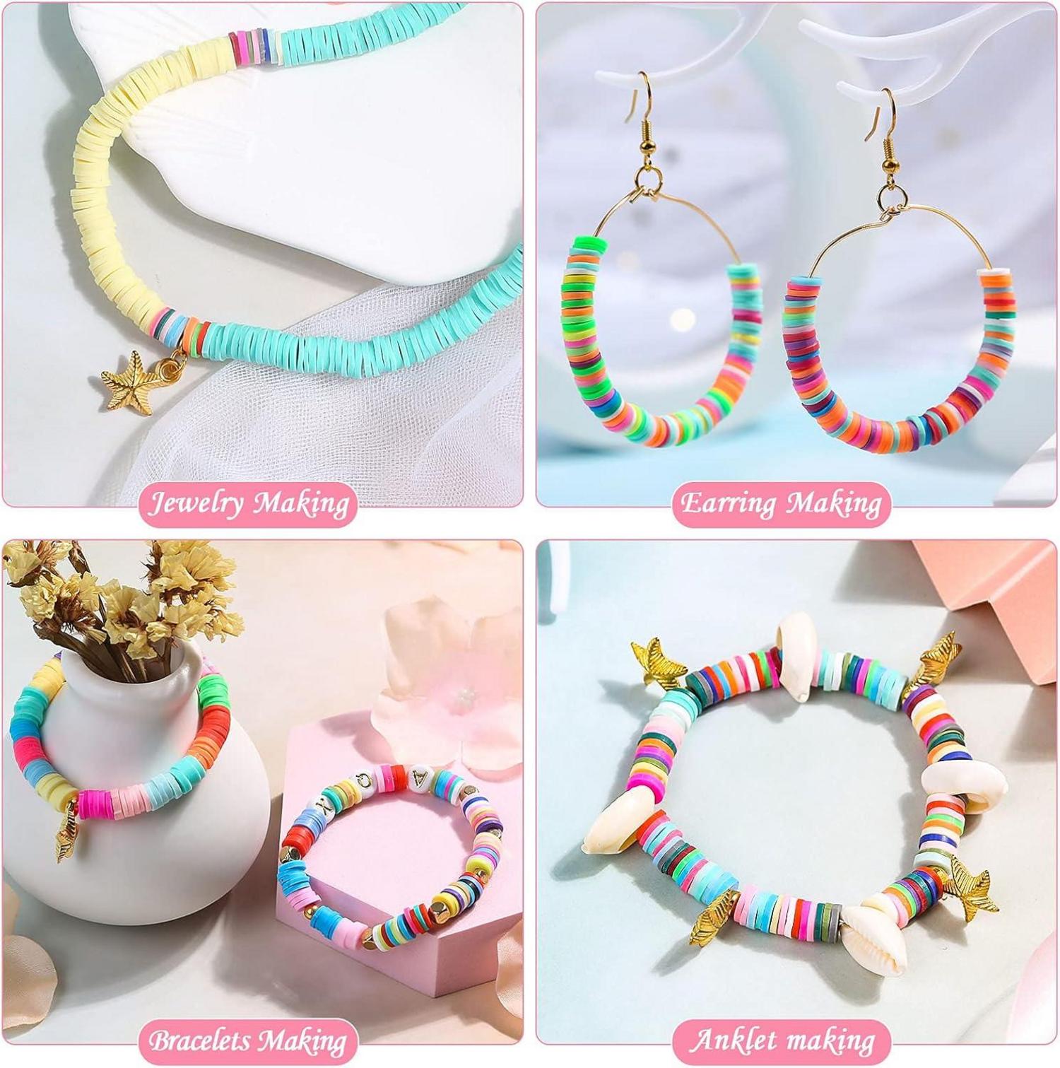 Selizo 5080 Stück Polymer Clay Perlen Set DIY Schmuck Armbänder Kit