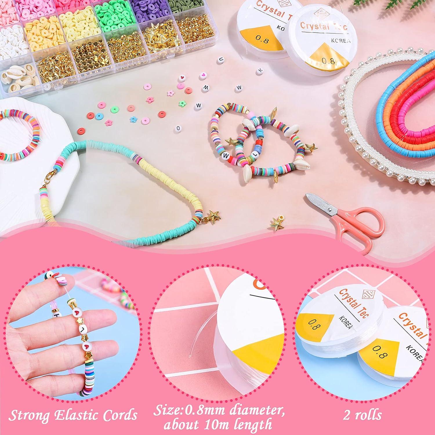 Polymer Clay Perlen Set 5080 Stück DIY Schmuck Bastelset 6mm Heishi Perlen