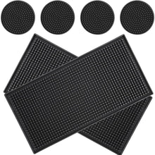 2x Barmatte Silikon 30x15cm Schwarz Anti Rutsch