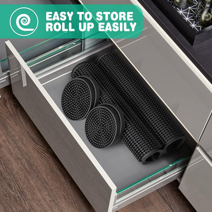 2x Barmatte Silikon 30x15cm Schwarz Anti Rutsch