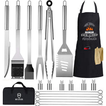 Grillbesteck Set mit Koffer 20 tlg Edelstahl Grill Geschenke