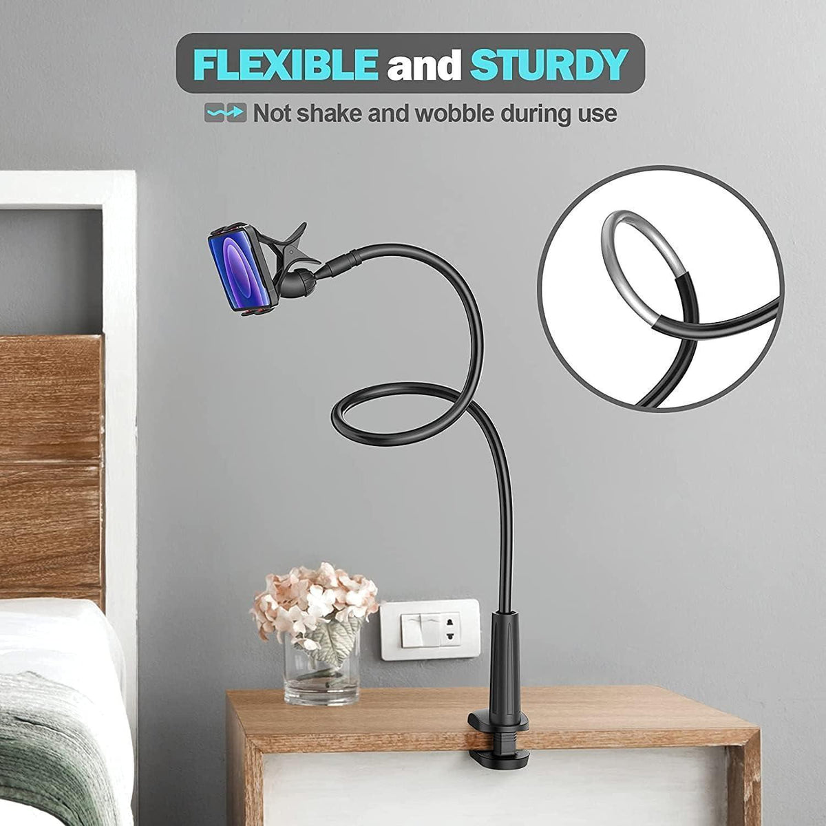 Flexibler Schwanenhals Handyhalter für Bett & Sofa