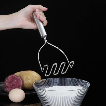 Edelstahl Kartoffelstampfer mit