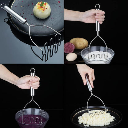 Edelstahl Kartoffelstampfer mit