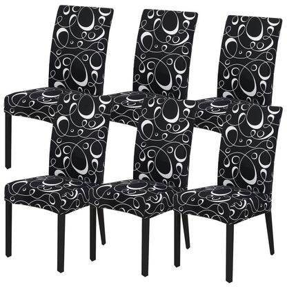 Stuhlhussen 6er Set – Stretch & Waschbar für Esszimmerstühle