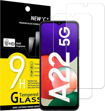 Panzer Schutz Glas Samsung Galaxy A22 5G Displayschutzfolie 9H
