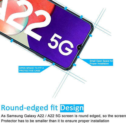 Panzer Schutz Glas Samsung Galaxy A22 5G Displayschutzfolie 9H