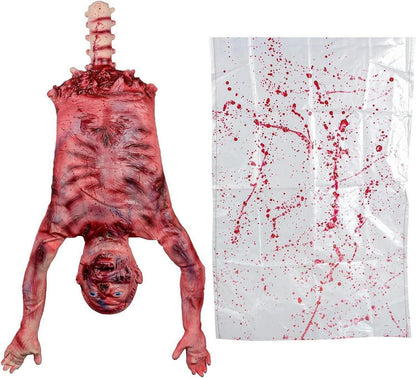 Halloween Blutiger Halbkörper Latex Leichentorso 94cm für Spukhaus
