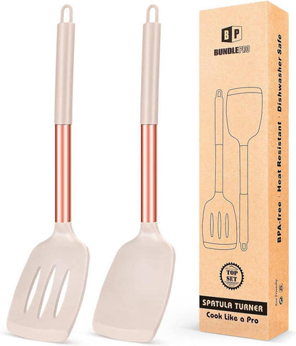 Silikon Pfannenwender Antihaft hitzebeständig BPA-frei 2er Set