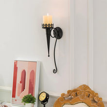 Moderne Wandkerzenhalter für Stumpenkerzen, 43 cm hoch, 2