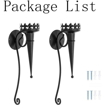 Moderne Wandkerzenhalter für Stumpenkerzen, 43 cm hoch, 2