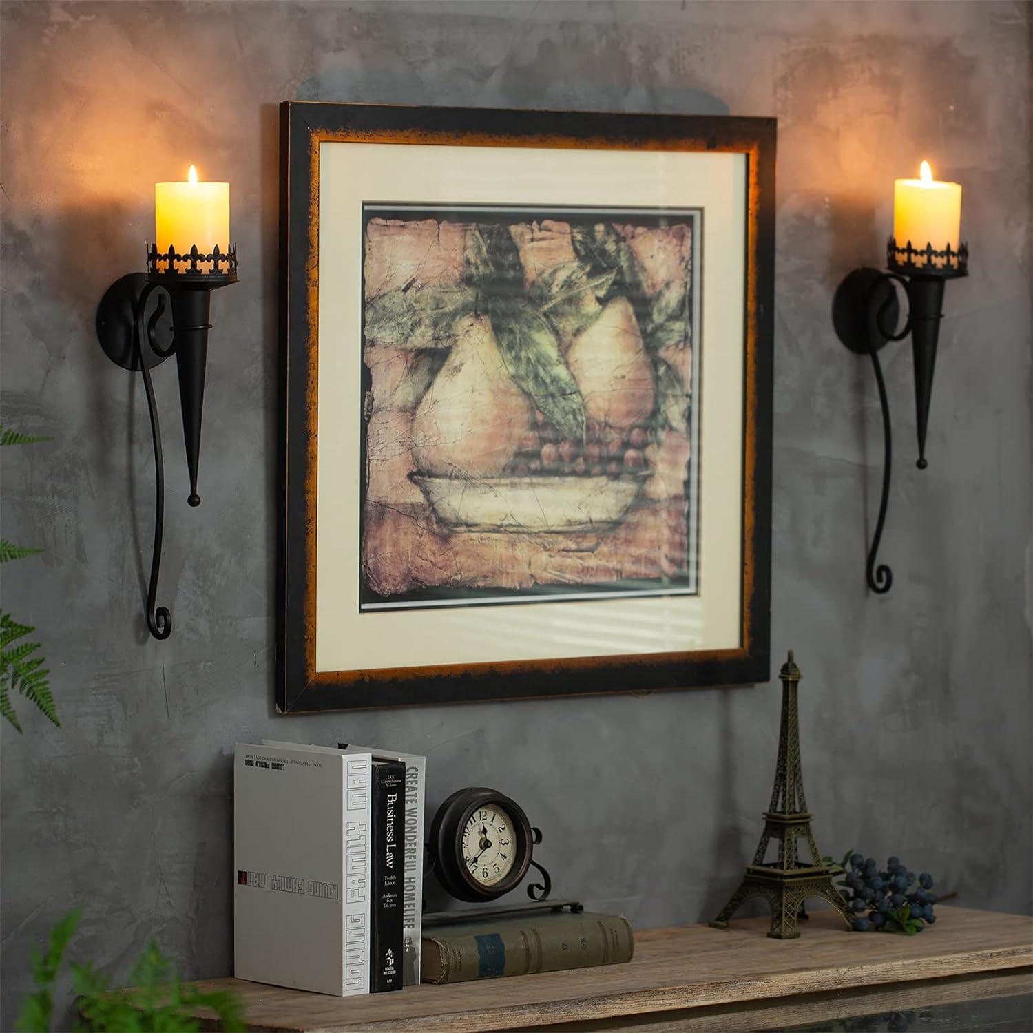 Moderne Schwarz Metall Kerzenhalter Wand für Zuhause Wohnzimmer