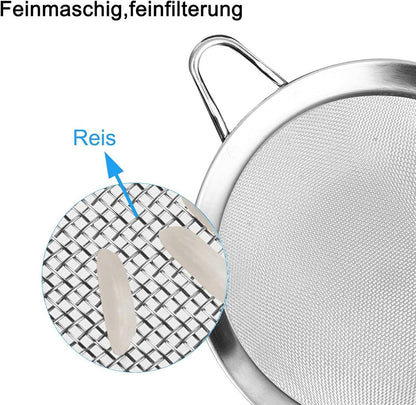 Edelstahl Küchensieb 7cm Feinmaschig Teesieb Gemüse sieben