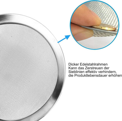 Küchensieb 7cm Edelstahl Feinmaschig für Tee Soße Saft Nudeln Gemüse
