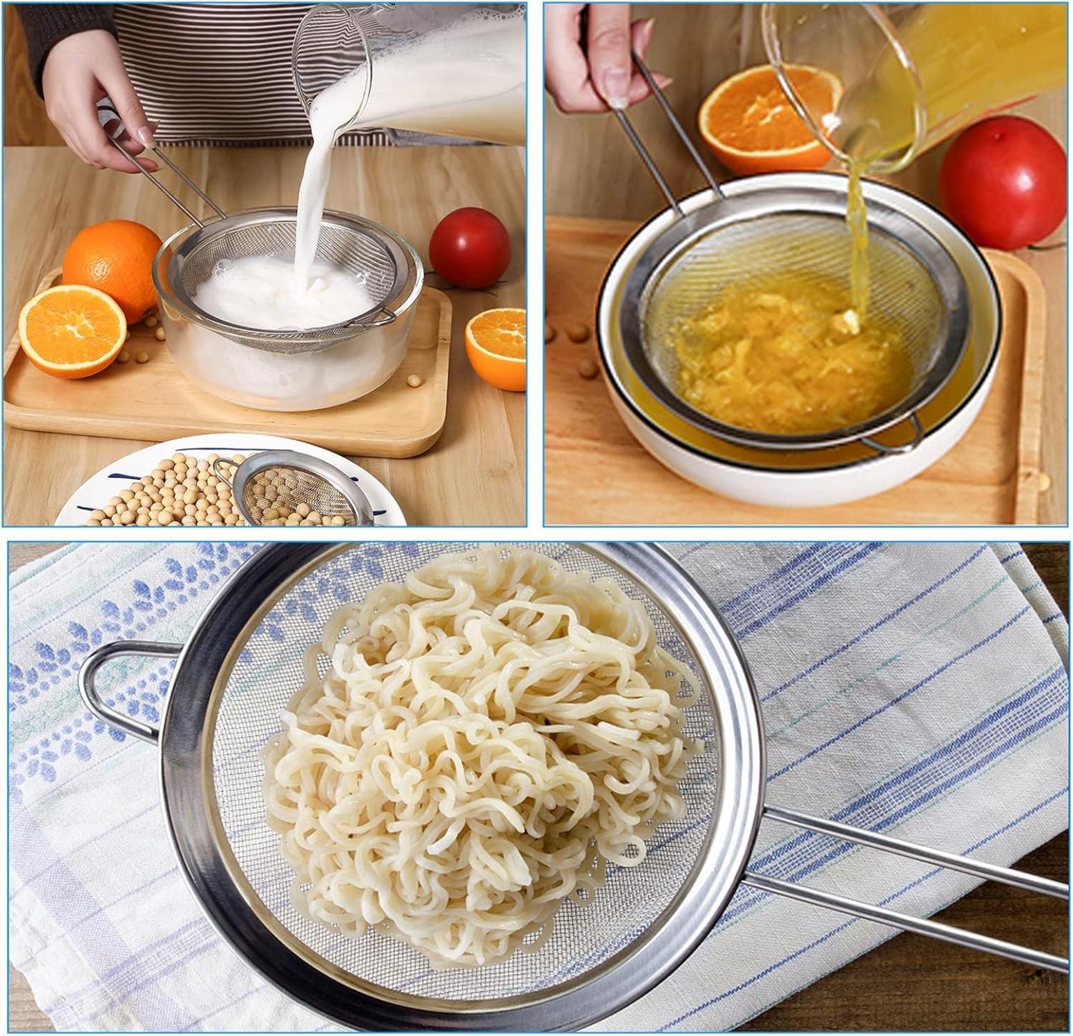 Edelstahl Küchensieb 7cm feinmaschig Tee Saft Reis Obst Waschen