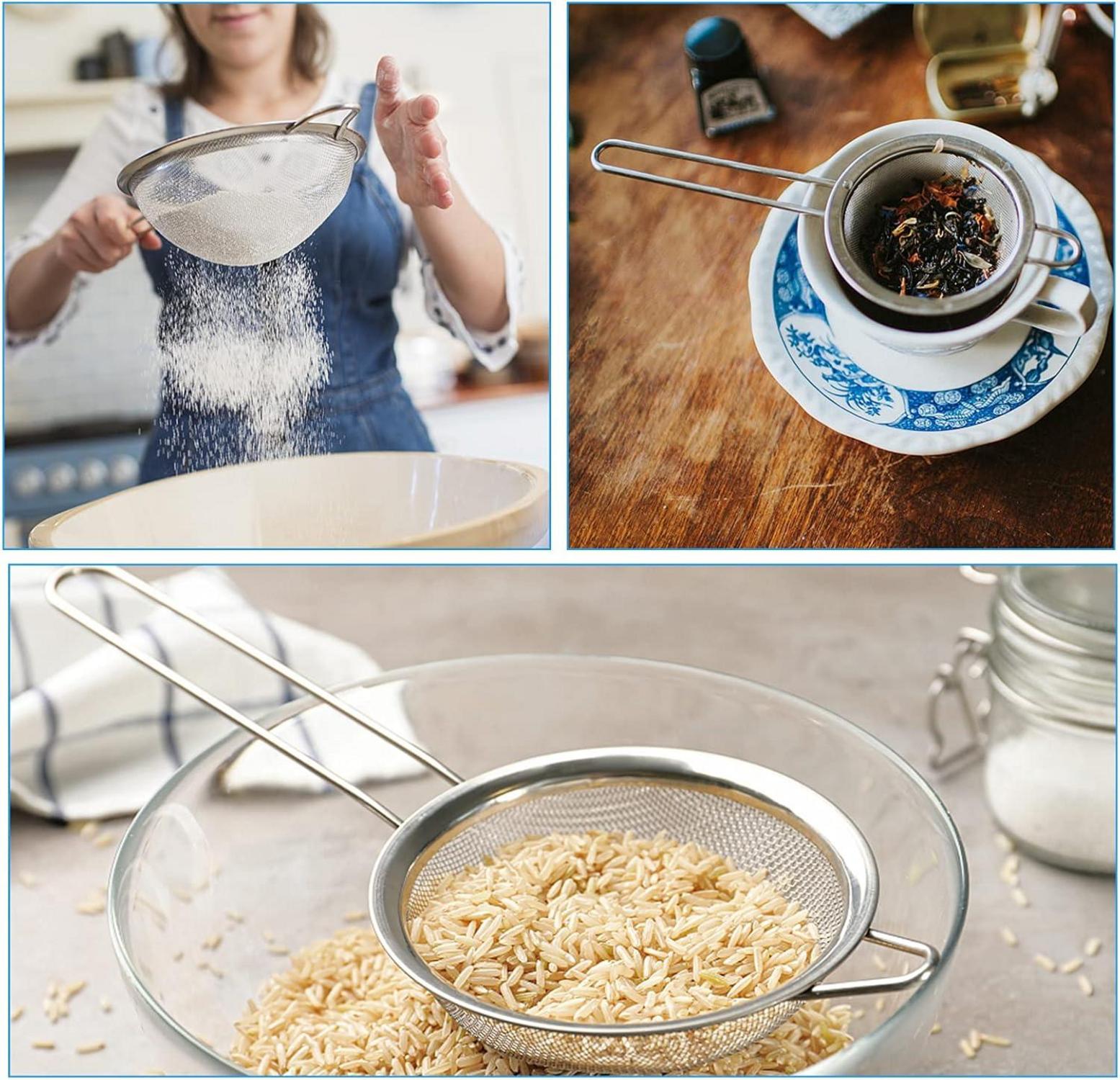 Edelstahl Küchensieb 7 cm Feinmaschig Tee Saucen Sieb