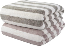 Mikrofaser Badetuch 70cmx140cm 2er Pack Grau Violett
