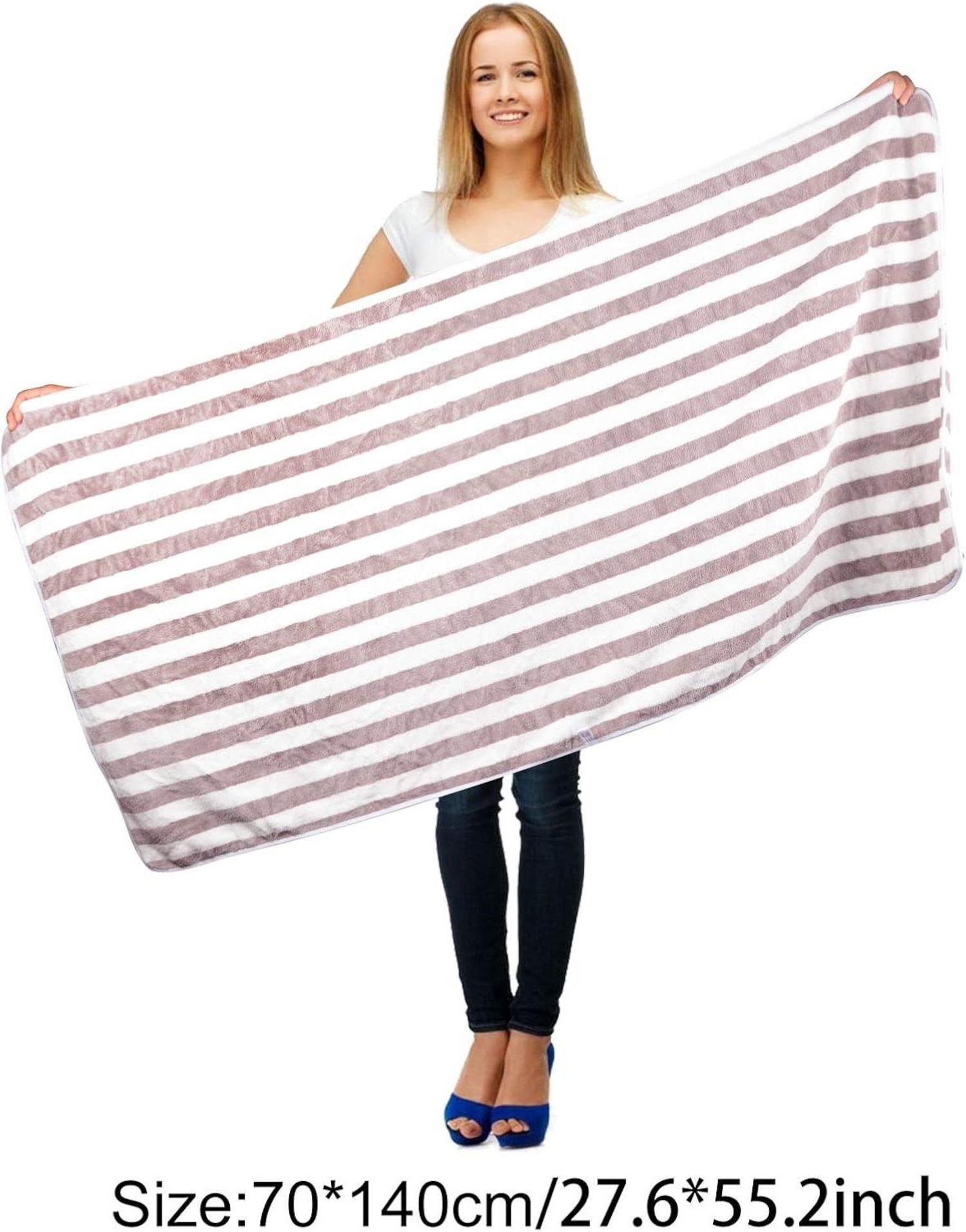 Luxus Mikrofaser Badehandtuch 70x140cm 2er Pack Grau Violett