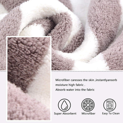 Mikrofaser Badetuch 70x140cm Gestreift Schnelltrocknend Fusselfrei Saugfähig 2er Pack Grau Violett