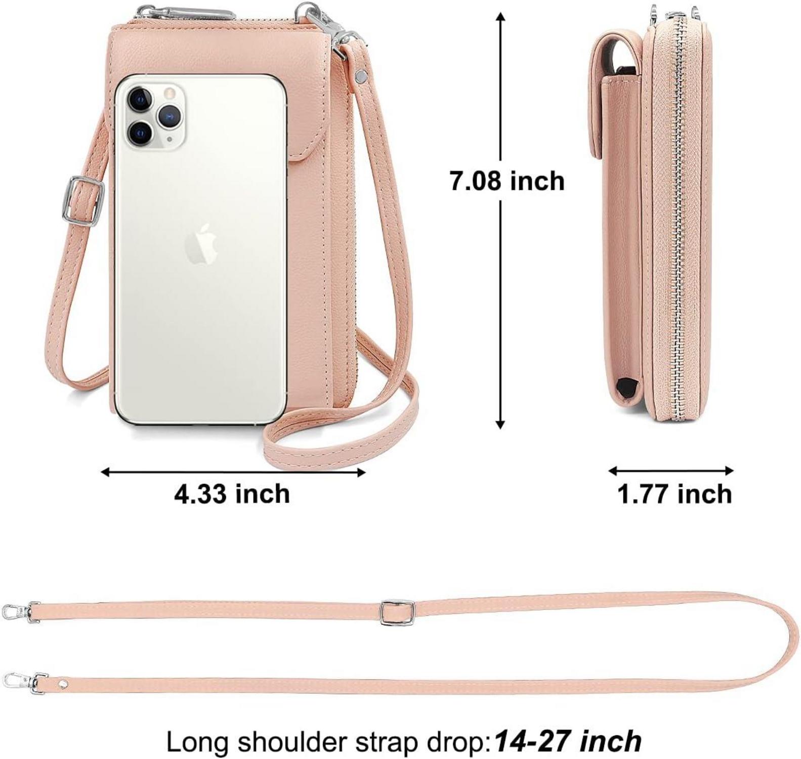 Handytasche Damen Umhängetasche Geldbörse PU Leder Crossbody Klein
