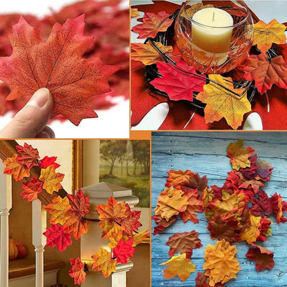 300 Herbstahornblätter künstliche Herbstblätter gemischte